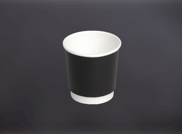 Double wall black& white paper cup 4oz	